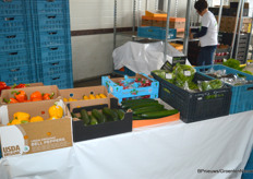 Aan het eind van de route kon het publiek de producten die zij onderweg gezien hadden, kopen. Ook groenten die niet te zien waren, zoals gele paprika of gele courgette.